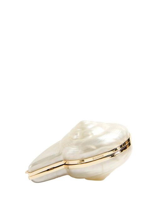 Jonathan Simkhai White Marion Shell Clutch Bag