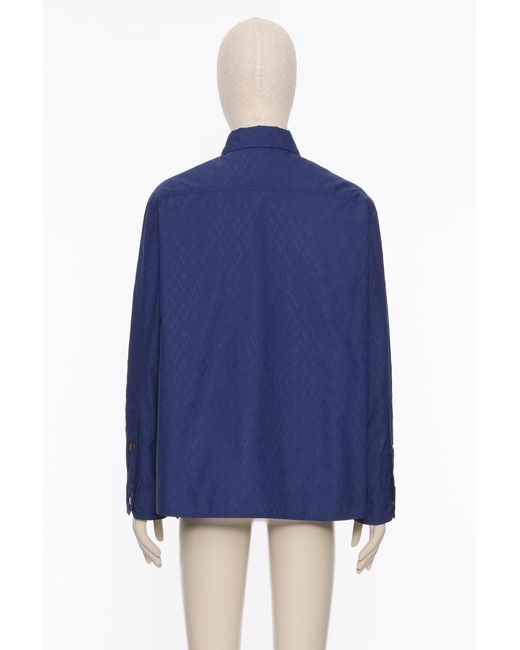 Valentino Blue Zip-Up High Neck Bomber Jacket for men