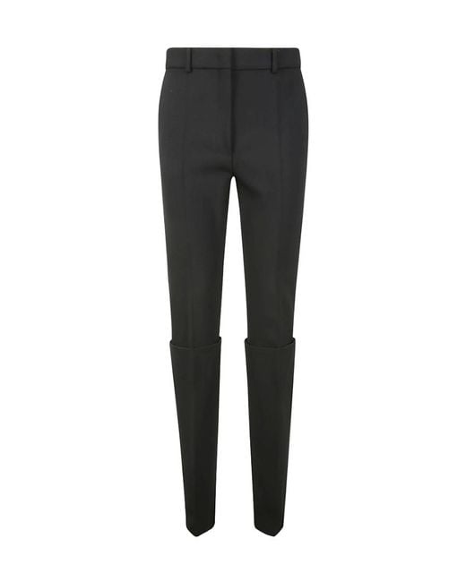 Sportmax Black High Waist Straight Leg Trousers
