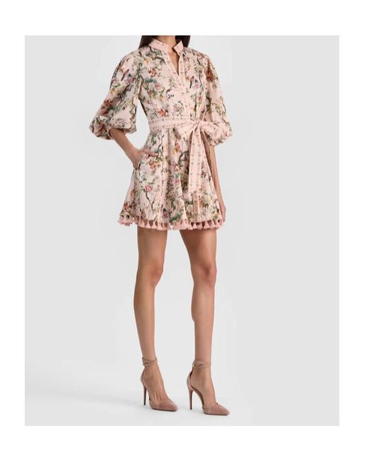 Alice + Olivia Multicolor Alice Olivia Lucy Mini Shirt Dress