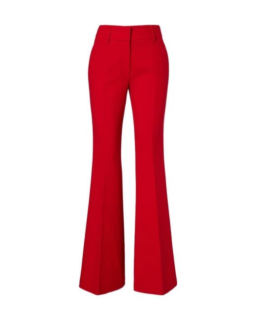 Gabriela Hearst Red Casual Trousers With Belt Loops