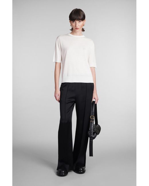 Jil Sander White Crewneck Knitted T-Shirt
