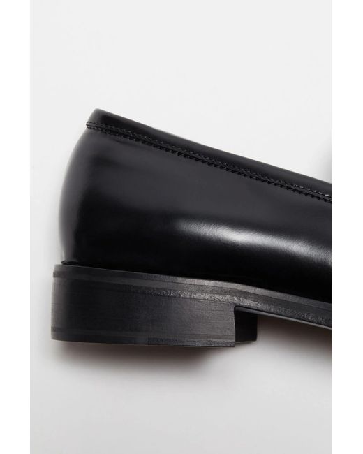 Acne Black Slip-On Loafers