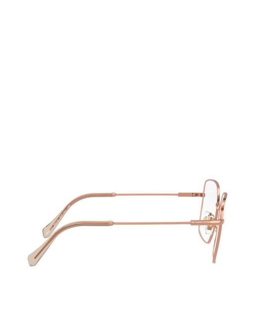 Miu Miu White Eyewear Square Frame Glasses