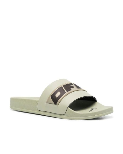 Off-White c/o Virgil Abloh White Industrial Logo Slides for men