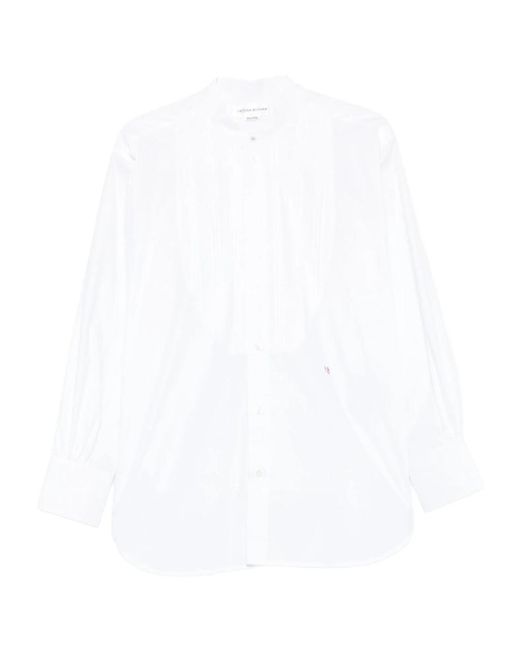 Victoria Beckham White Stand-Up Collar Shirt