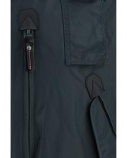 Parajumpers Blue Logo-Patch Hooded Jacket for men