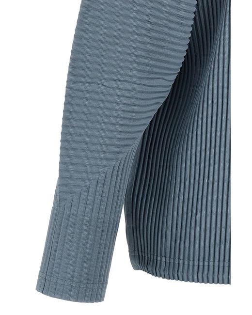 Homme Plissé Issey Miyake Blue Long Sleeve Casual Jacket for men