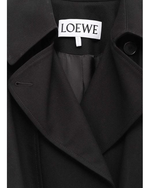 Loewe Black Buckled Collared Coat