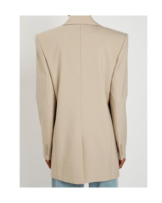 Saint Laurent Natural Wool Blazer Jacket