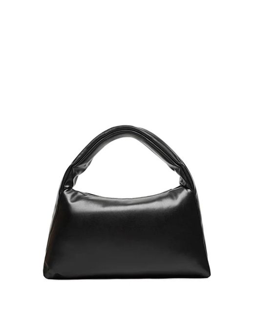 ARMANI EXCHANGE Black Logo-Plaque Smooth-Grain Tote Bag