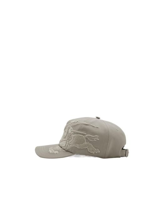 Burberry Gray Ekd Embroidered Baseball Cap for men
