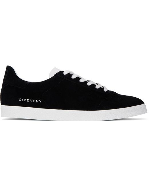 Givenchy Black Town 4G Debossed Sneakers for men