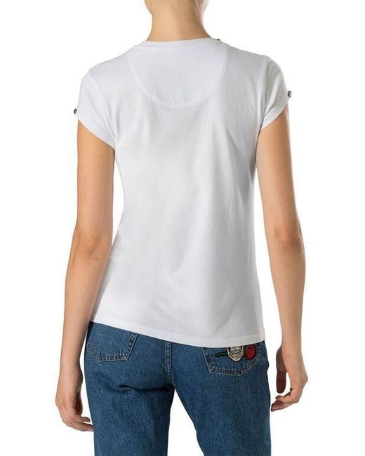 Philipp Plein White Logo Details T-Shirt