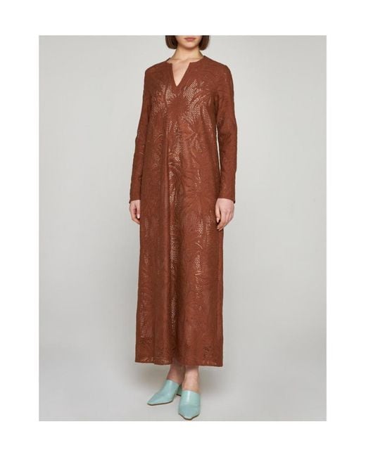 Max Mara Brown A Long Dress