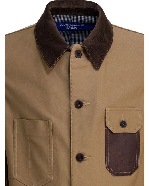 Junya Watanabe Brown Contrast-Pocket Jacket for men