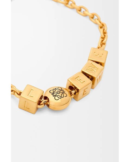 Loewe Metallic Pebble-Cube Bracelet