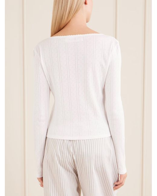 Rohe White Openwork Knit Cardigan