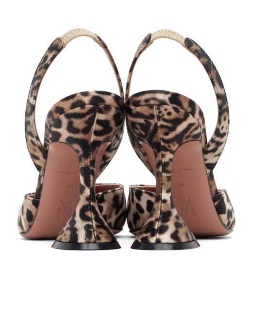 AMINA MUADDI Metallic Holli Sling 95 Pointed-Toe High-Heeled Sandals