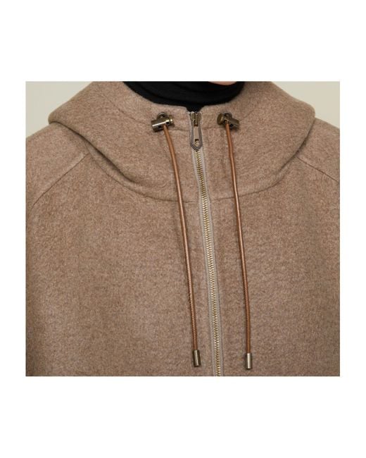Max Mara Natural Atelier Hooded Oversized Coat