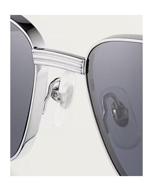 Cartier White Square Frame Sunglasses for men