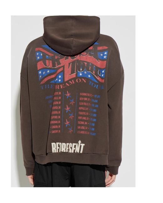 Represent Brown Dream On Tour Graphic Hoodie for men