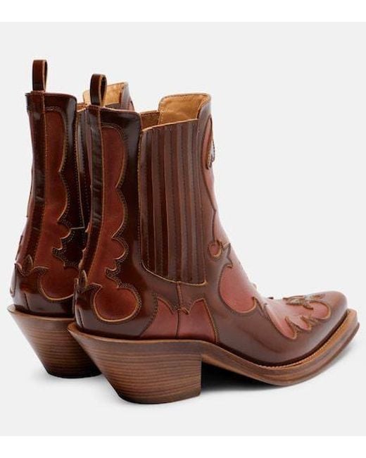 Gabriela Hearst Brown Cassidy Leather Cowboy Boots