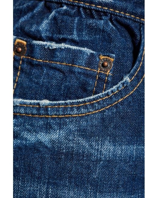 DSquared² Blue Aviator Wash Loose Distressed Jeans for men