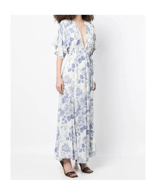Reformation White Winslow Floral-Print Maxi Dress