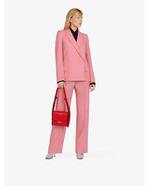 Givenchy Pink High-Waisted Tailored Trousers