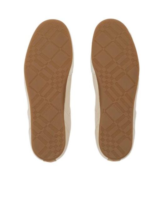Burberry White Knight Runner Lace-Up Sneakers