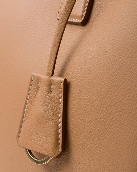 Prada Brown Buckle Extra-Large Leather Bag