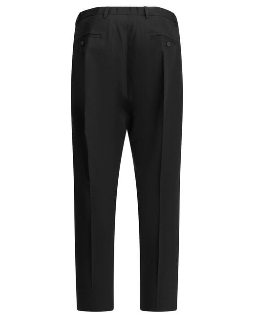Rick Owens Black Astaires Pressed-Crease Straight-Leg Trousers for men