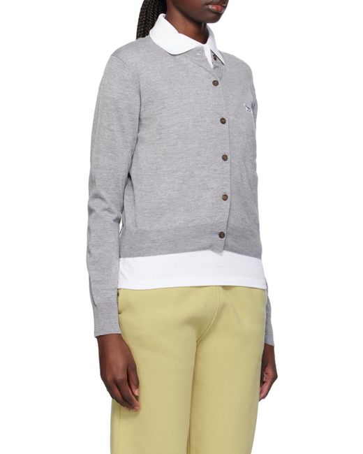 Maison Kitsuné Blue Maison Kitsuné Baby Fox Patch Regular Cardigan