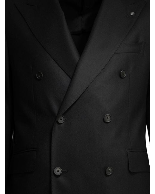 Tagliatore Black Long-Sleeve Suit Set for men