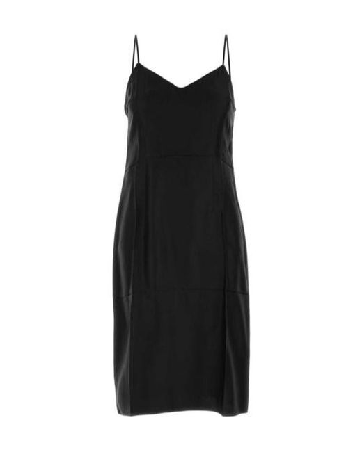 Prada Black V-Neck Sleeveless Midi Dress