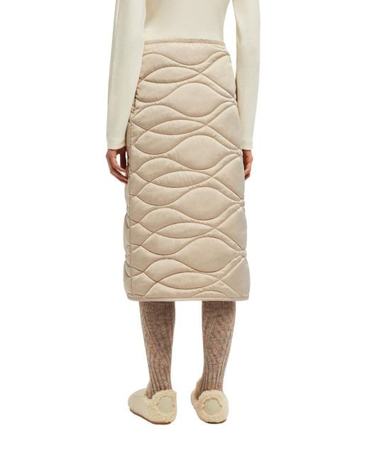 Moncler Natural Logo Patch Long Padded Skirt