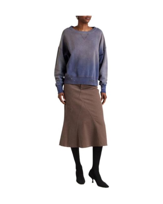 Maison Margiela Blue Solidcolor Longsleeve Sweatshirt