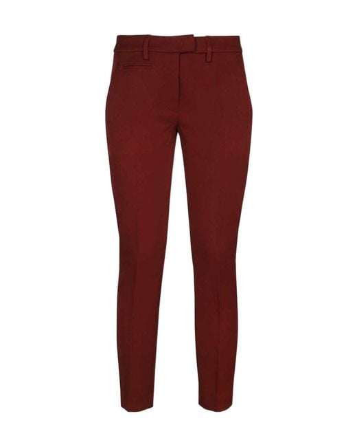 Dondup Red Slim Technical Pants