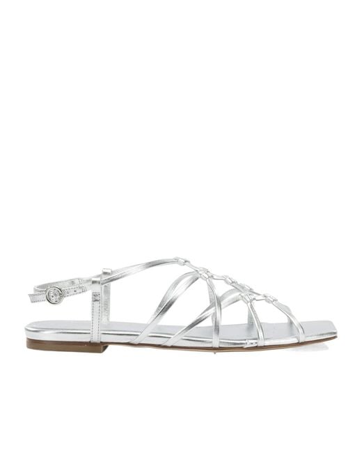 Aeyde White Anisa Sandals