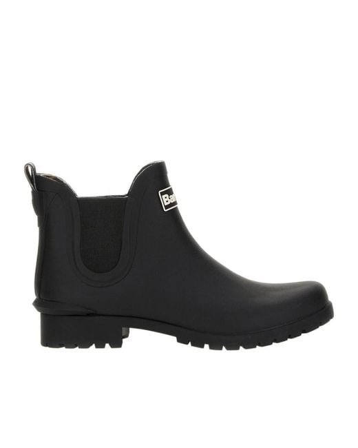 Barbour Black Round-Toe Ankle Boots
