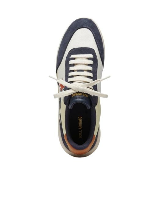 Axel Arigato Blue Embroidered Low-Top Sneakers for men