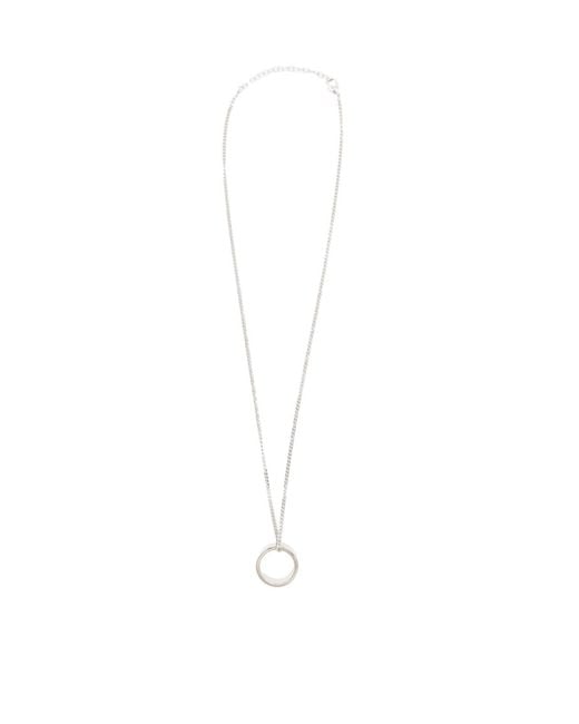 MM6 by Maison Margiela White Ring Embellished Necklace