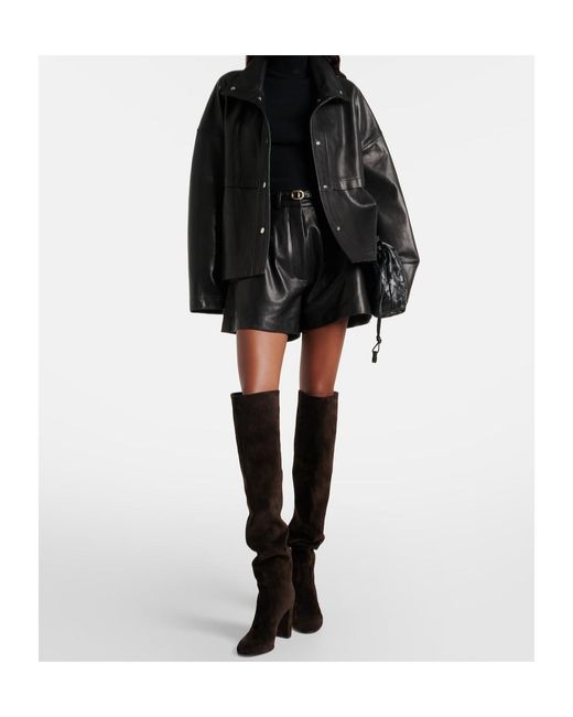 Nour Hammour Black Park Leather Jacket