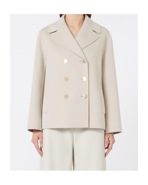 Max Mara Natural 'S Margot Double-Breasted Tailored Blazer
