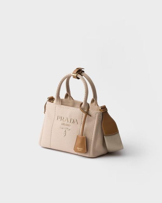 Prada Natural Jardinière Mini Tote Bag