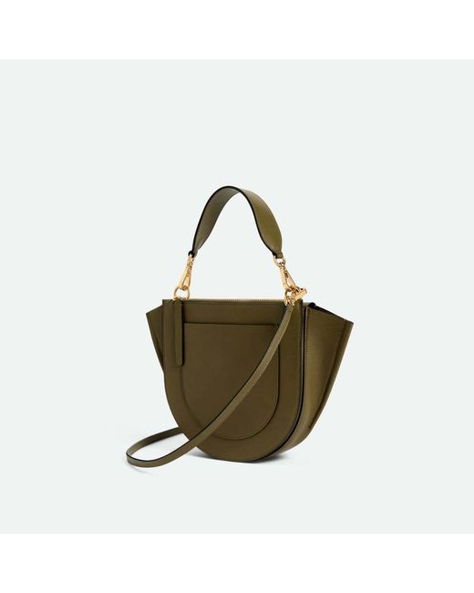Wandler Green Small Hortensia Flap Top-Handle Tote Bag