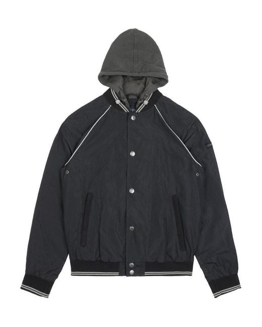 Armani Jeans Black Hooded Casual Jacket for men