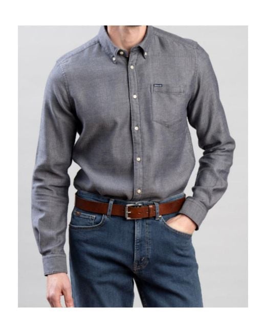 Barbour Blue Buckley Cotton Shirt for men