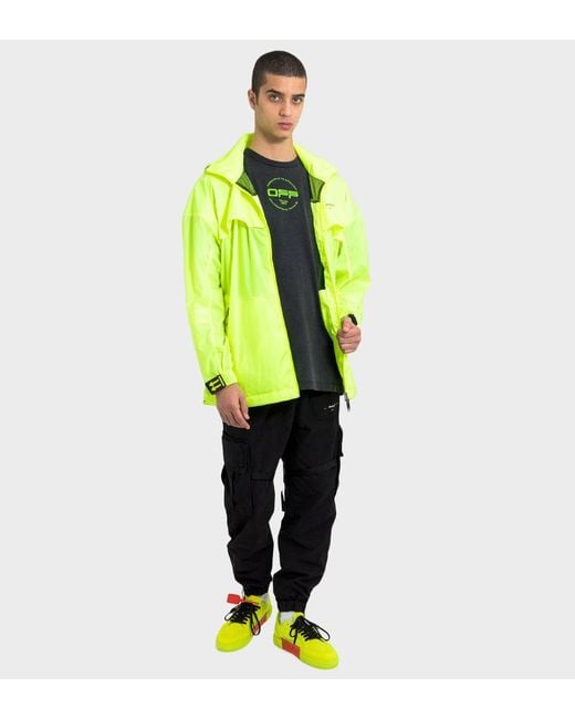 Off-White c/o Virgil Abloh Yellow Hooded Lightweight Jacket for men